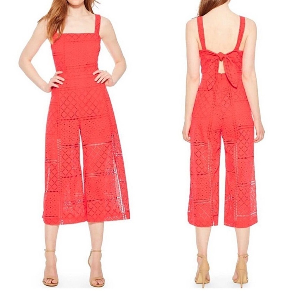 Parker NY Red Eyelet Ashton Jumper